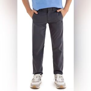 U.S. Polo Assn. Kids Gray Chino performance technical stretch.